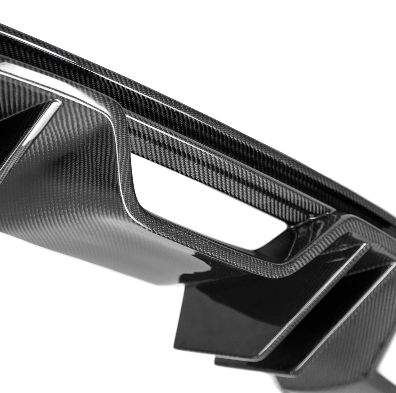 Type-AR carbon fiber quad tip rear valance for 2018-2023 Ford Mustang
