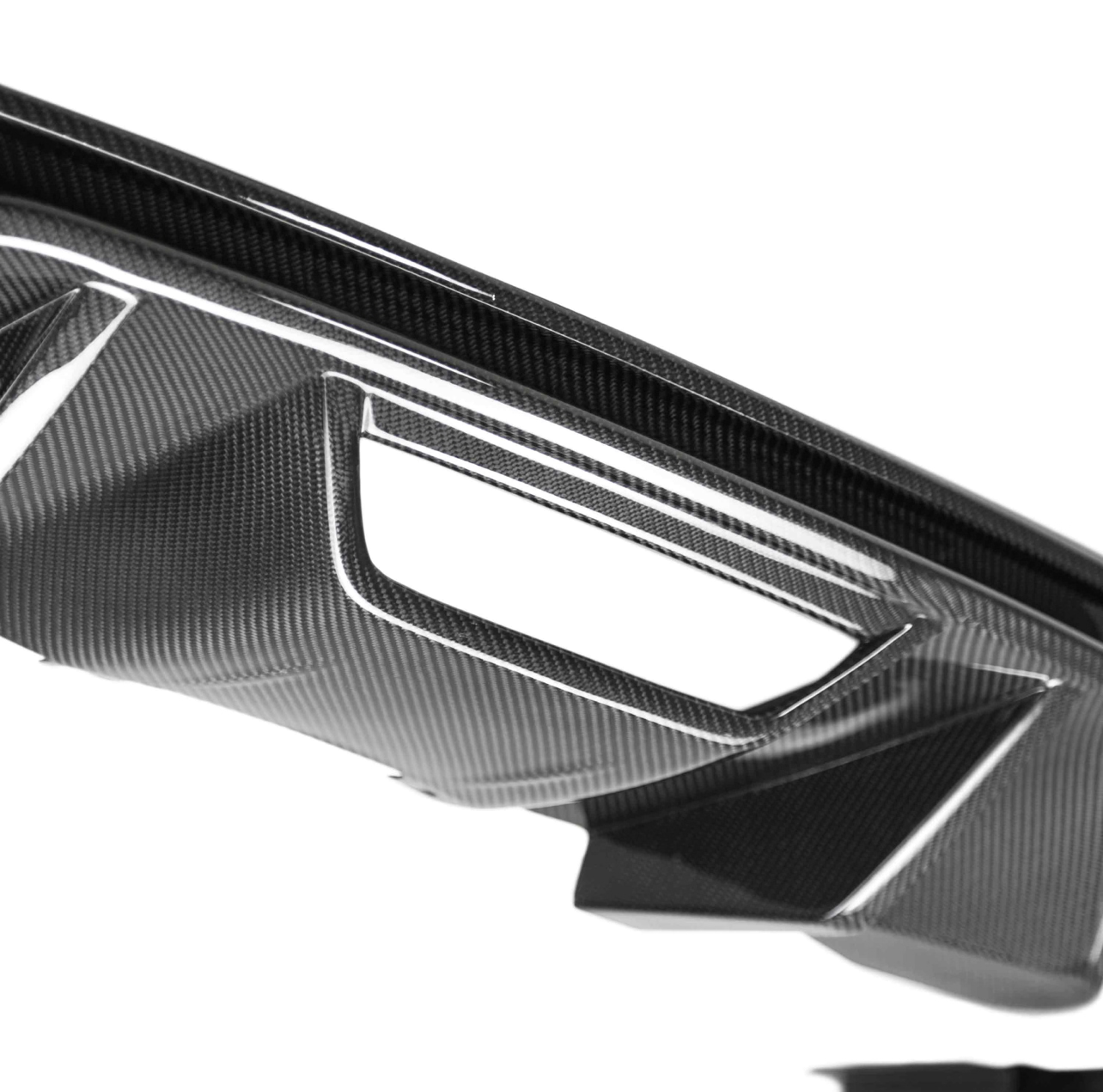 Type-OE carbon fiber quad tip rear valance for 2018-2023 Ford Mustang