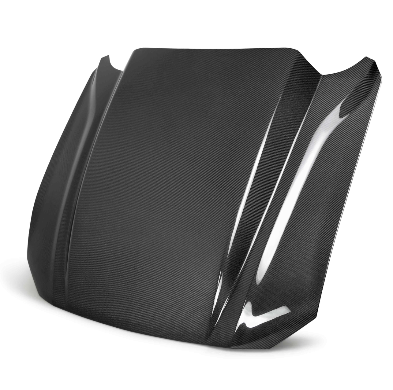 Type-CJ double sided carbon fiber 4 inch cowl hood for 2018-2023 Ford Mustang