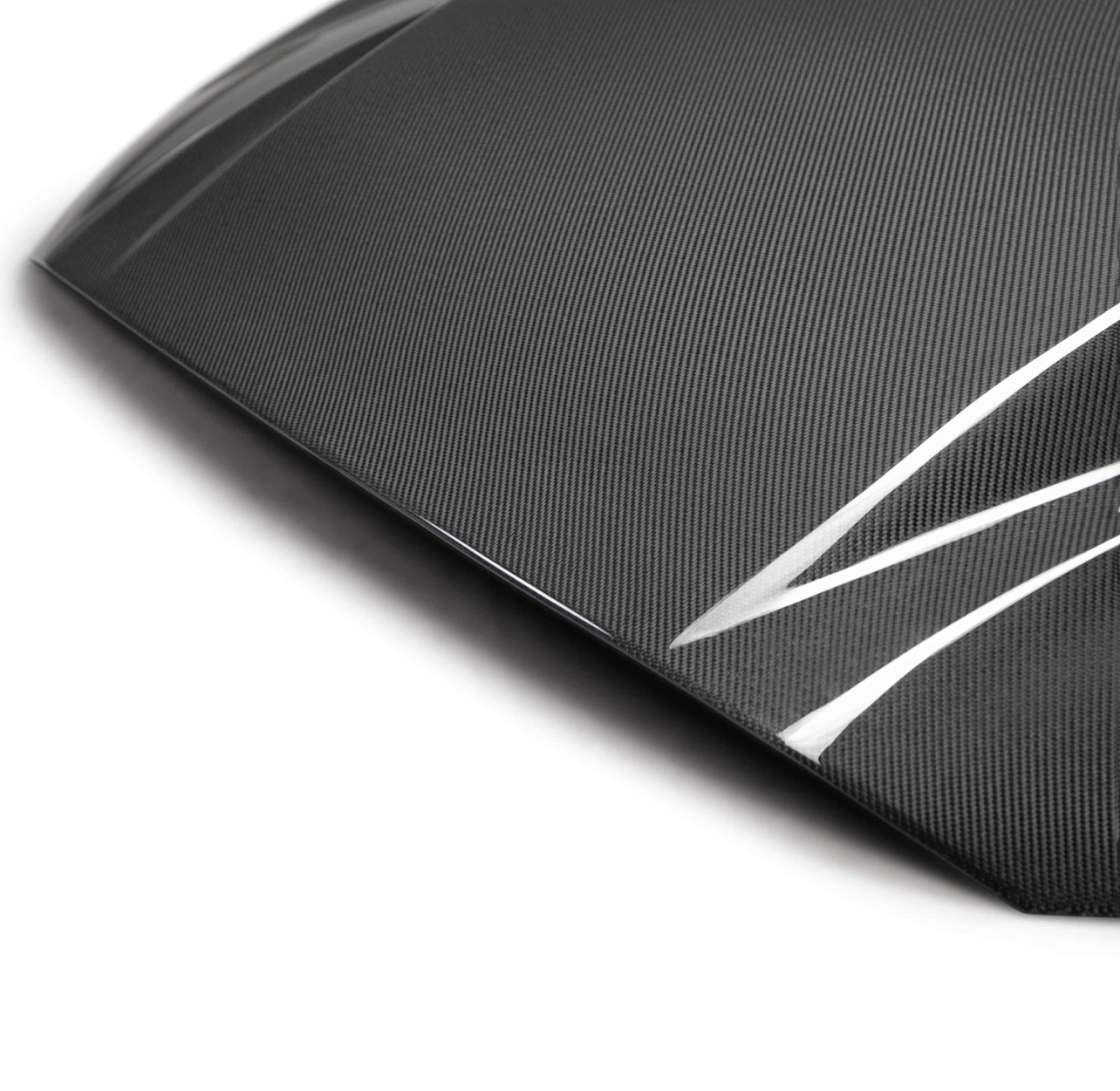 Type-CJ double sided carbon fiber 4 inch cowl hood for 2018-2023 Ford Mustang