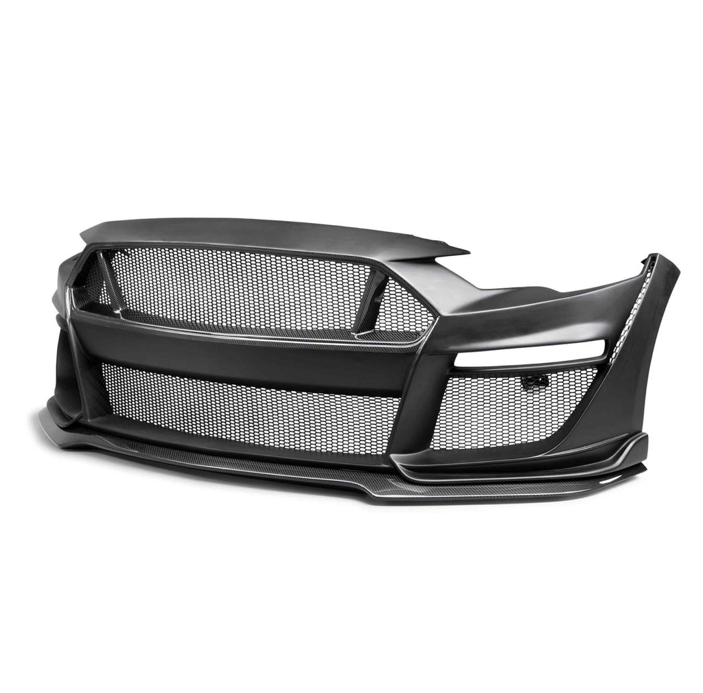 Type-ST partial carbon front bumper for 2018-2023 Ford Mustang