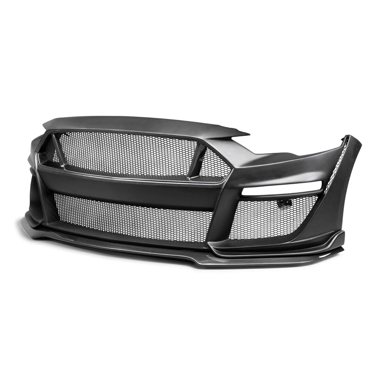 Type-ST partial carbon front bumper for 2018-2023 Ford Mustang
