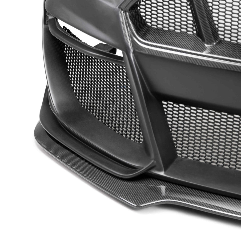 Type-ST partial carbon front bumper for 2018-2023 Ford Mustang