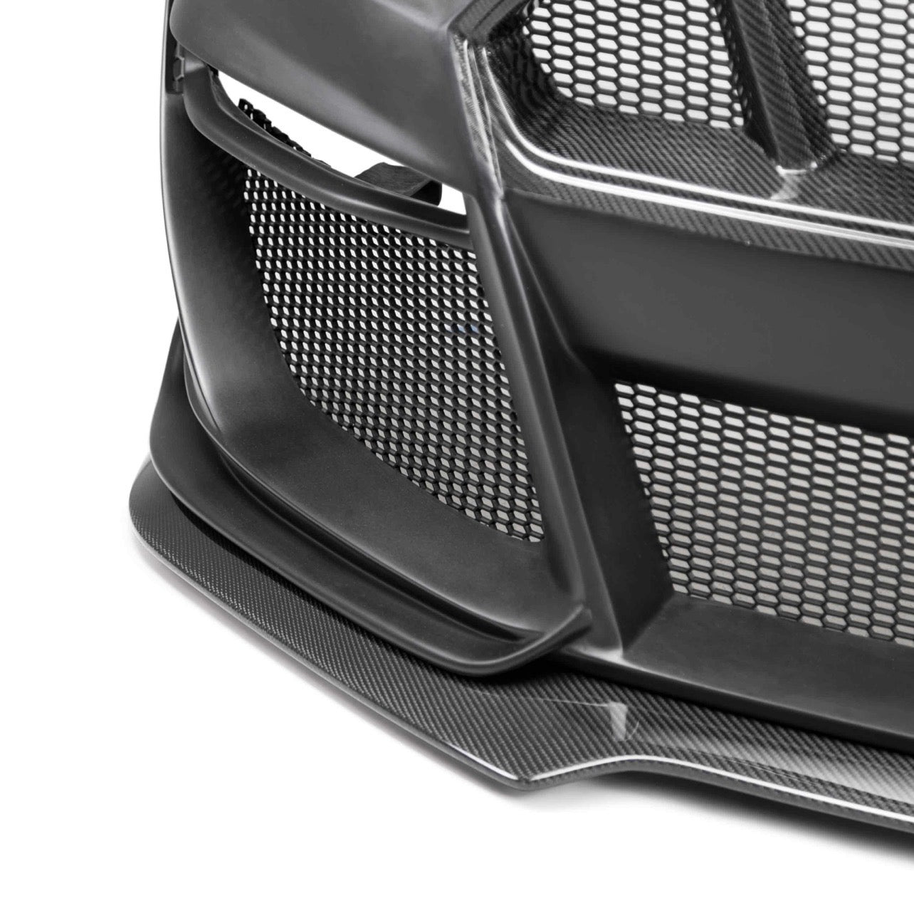 Type-ST partial carbon front bumper for 2018-2023 Ford Mustang
