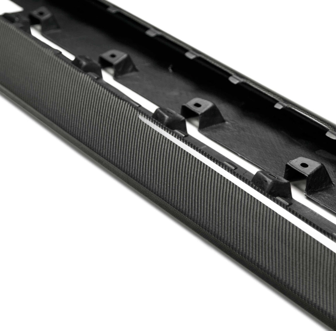 Type-OE carbon fiber side rocker splitters for 2015-2023 Ford Mustang
