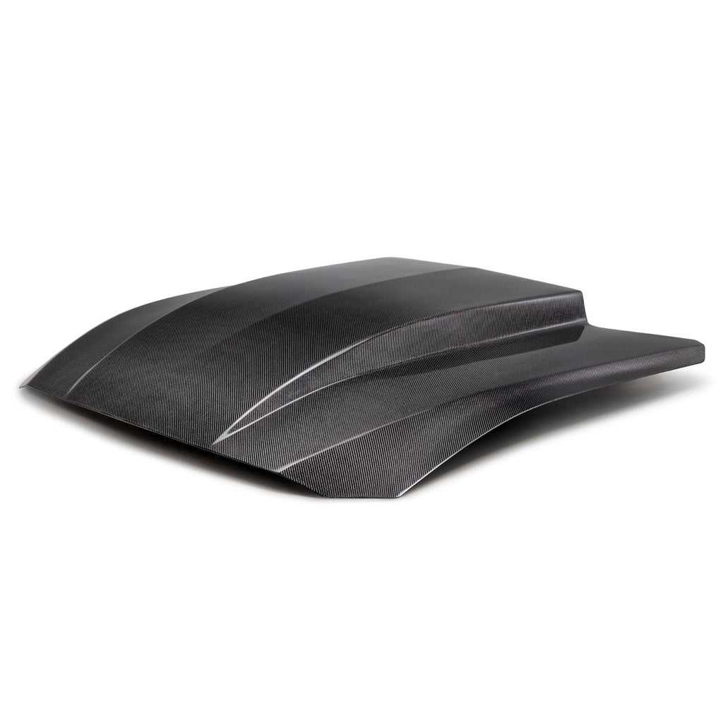 Type-CJ double-sided carbon fiber cowl hood for 2024-2025 Ford Mustang