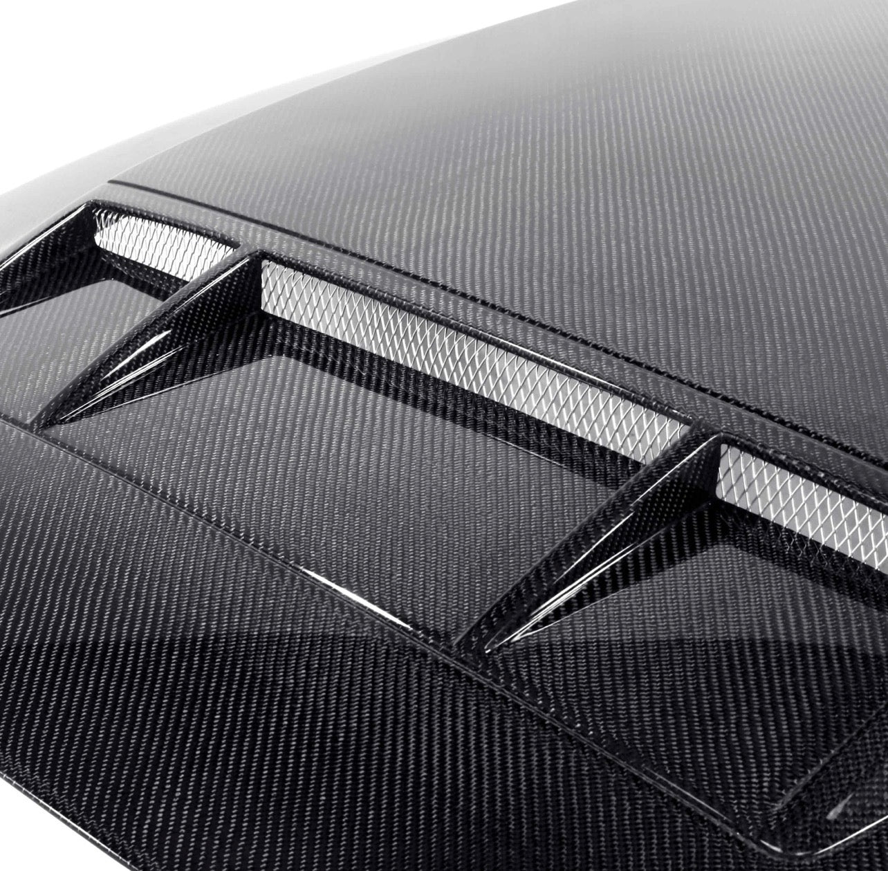 Type-TS ram air carbon fiber hood for 2010-2014 Shelby GT500 and 2013-2014 Ford Mustang