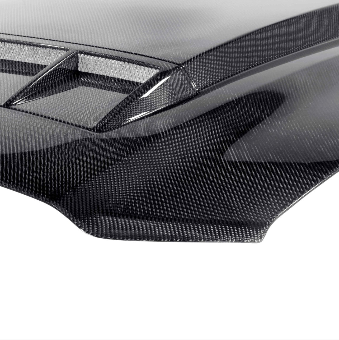 Type-TS ram air carbon fiber hood for 2010-2014 Shelby GT500 and 2013-2014 Ford Mustang